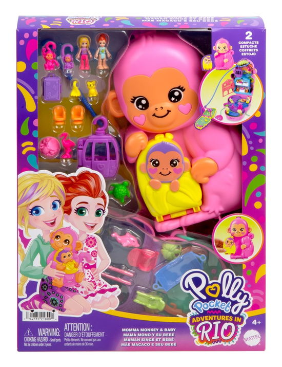 Cover for Polly Pocket · Polly Pocket Momma Monkey &amp; Baby Playset (MERCH) (2024)