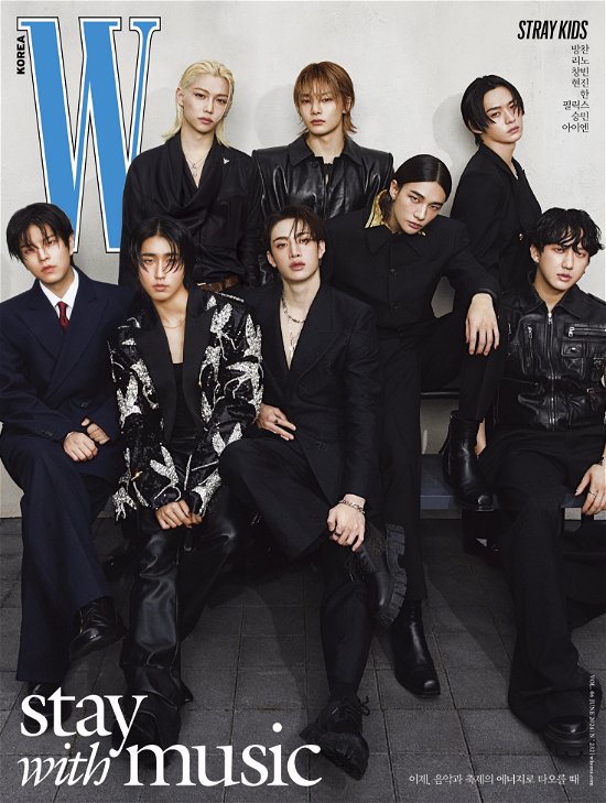 Cover for STRAY KIDS · W Korea June 2024 (Magazine) [Group edition] [A Version] (2024)