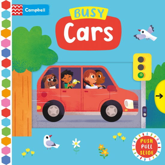 Cover for Campbell Books · Busy Cars: A Push, Pull, Slide Book (Board book) (2025)