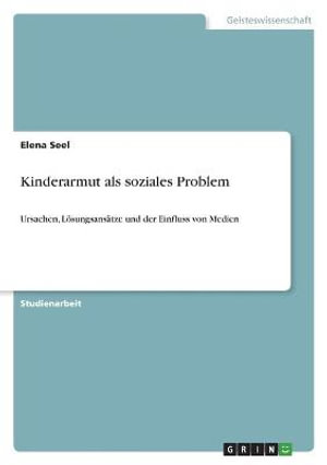 Cover for Elena Seel · Kinderarmut als soziales Problem (Paperback Book) (2022)