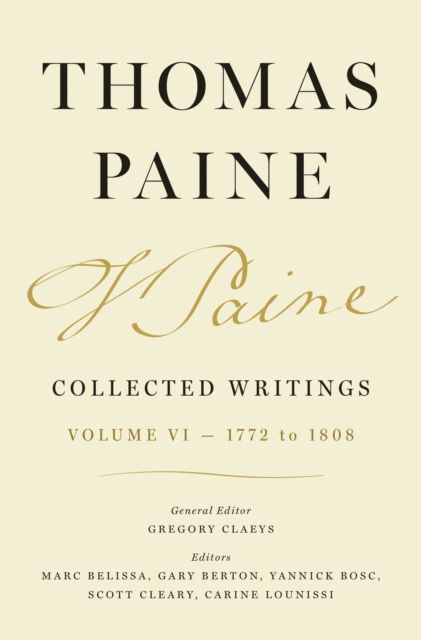Cover for Thomas Paine · Thomas Paine Collected Writings, Volume 6: 1772 to 1808 (Hardcover Book) (2026)
