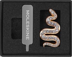 Cover for Moleskine Year Of The Snake Crystal Snake Silver Notebook (Taschenbuch) (2025)