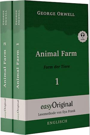 Cover for George Orwell · Animal Farm / Farm der Tiere - 2 Teile (Buch + 2 MP3 Audio-CD) - Lesemethode von Ilya Frank - Zweisprachige Ausgabe Englisch-Deutsch (Book) (2023)