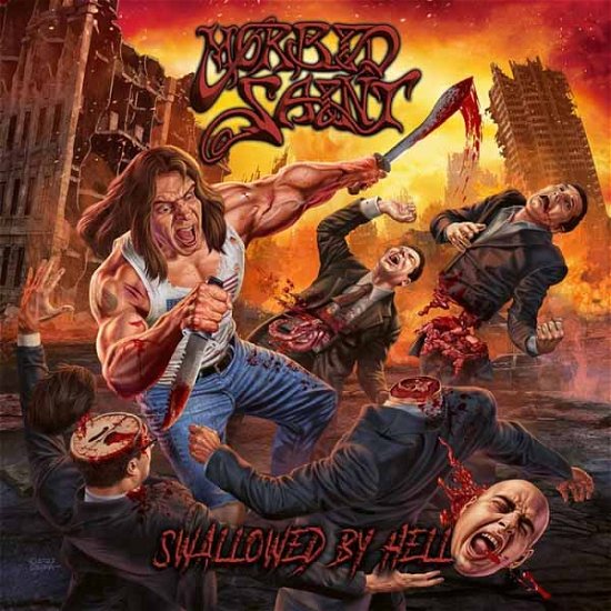 Cover for Morbid Saint · Swallowed by Hell (Yellow Vinyl) (LP) (2024)