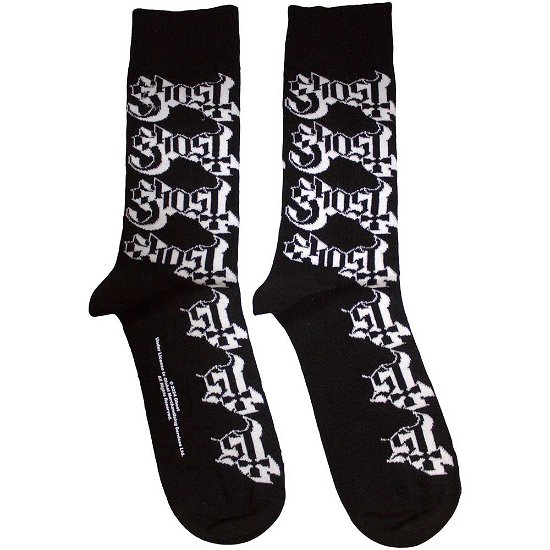 Cover for Ghost · Ghost Unisex Ankle Socks: Logo Pattern (UK Size 7 - 11) (Klær) [size M]