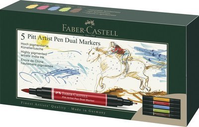 Cover for Faber · Faber-castell - India Ink Pap Dual Marker (5 Pcs) (162005) (Toys)