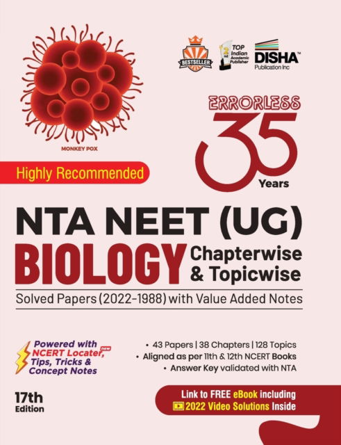 35 Years Nta Neet (Ug) Biology Chapterwise & Topicwise Solved Papers with Value Added Notes (2022 - 1988) - Disha Experts - Kirjat - Disha Publication - 9789355642059 - lauantai 15. lokakuuta 2022