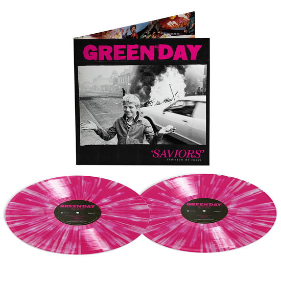 Cover for Green Day · Saviors (édition de luxe) (LP) [Limited Expanded Pink &amp; White Vinyl edition] (2025)