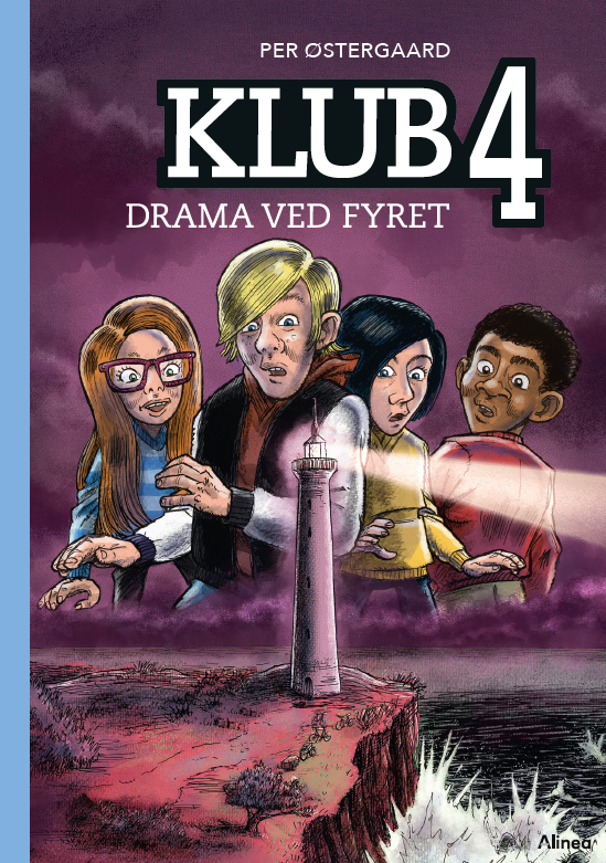 Cover for Per Østergaard · Klub 4 - Drama ved fyret, Blå Læseklub (Gebundesens Buch) [1. Ausgabe] (2024)