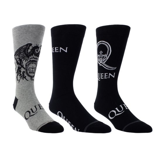 Cover for Queen · Queen Assorted Crew Socks 3 Pack (One Size) (Kläder) (2024)