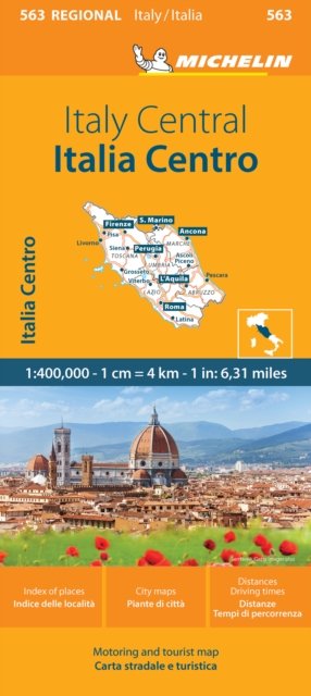 Cover for Michelin · Italy Centre - Michelin Regional Map 563: Map (Landkarten) (2024)
