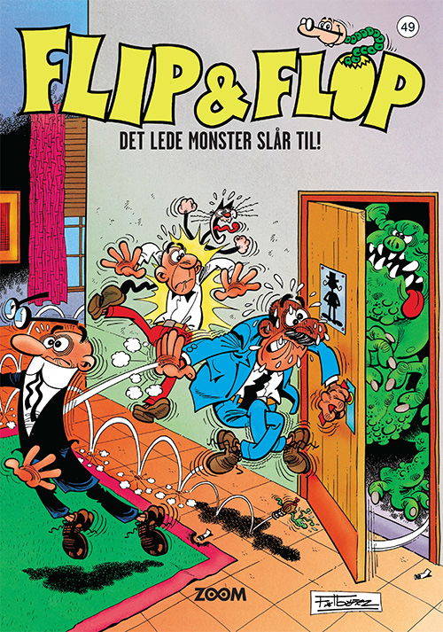Cover for F. Ibáñez · Flip &amp; Flop: Flip &amp; Flop 49: Det lede monster slår til! (Sewn Spine Book) [1º edição] (2025)