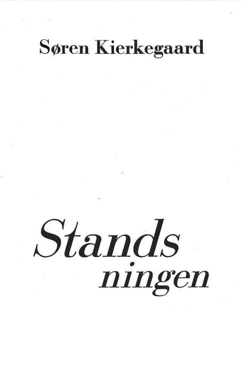 Cover for Søren Kierkegaard · Standsningen (Paperback Book) [1.º edición] (2024)