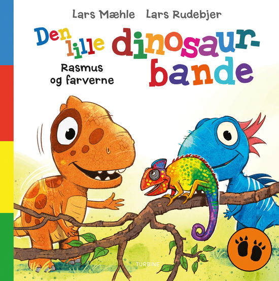 Cover for Lars Mæhle · Den lille dinosaurbande – Rasmus og farverne (Hardcover Book) [1º edição] (2025)