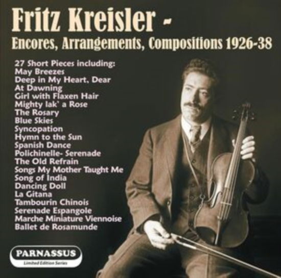 Cover for Fritz Kreisler / Arpad Sandor / Carl Lamson · Fritz Kreisler: Encores 1926-1938 (CD) (2024)