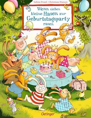 Cover for Sabine Praml · Wenn sieben kleine Hasen zur Geburtstagsparty rasen (Book) (2024)