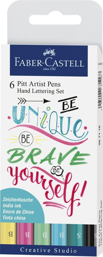 Cover for Faber · Faber-castell - India Ink Pitt Artist Pen Hand Lettering Set Pastel (267116) (Toys)