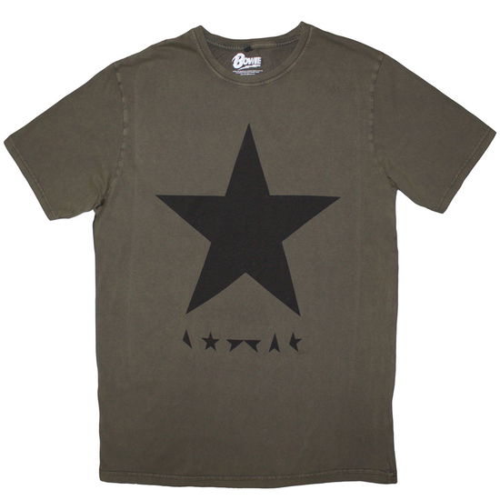 Cover for David Bowie · David Bowie Unisex Stone Wash T-Shirt: Blackstar (Green) (T-shirt) [size S] (2025)