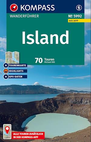 Cover for Michael Will · KOMPASS Wanderführer Island, 70 Touren mit Extra-Tourenkarte (Book) (2025)
