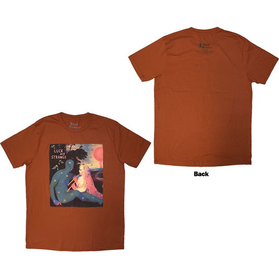 Cover for David Gilmour · David Gilmour Unisex T-Shirt: Luck &amp; Strange London 2 (Orange) (Back Print &amp; Ex-Tour) (T-shirt) [size L]