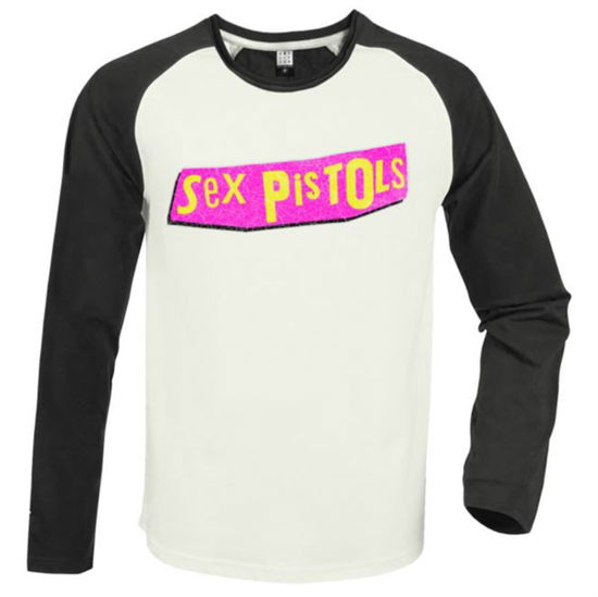 Cover for Sex Pistols · Sex Pistols Logo Driver Vintage White / Charcoal Medium Baseball Jersey (T-shirt) (2024)