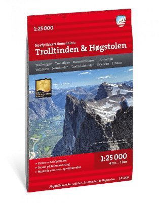 Cover for Romsdalen: Trolltindan &amp; Hogstolen - Hoyfjellskart - High alpine map (Map) (2022)