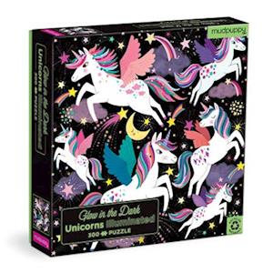 Cover for Unicorns Illuminated 300 Piece Glow in the Dark Family Puzzle (SPIEL) (2022)