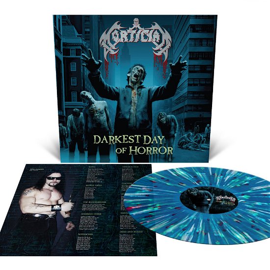 Cover for Mortician · Darkest Day of Horror (LP) [Sea Blue With Splatter edition] (2024)