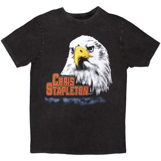 Cover for Chris Stapleton · Chris Stapleton Unisex Stone Wash T-Shirt: Eagle (Charcoal Grey) (T-shirt) [size S] (2025)