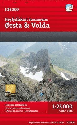 Cover for Sunnmore: Orsta &amp; Volda - Hoyfjellskart - High alpine map (Map) (2022)