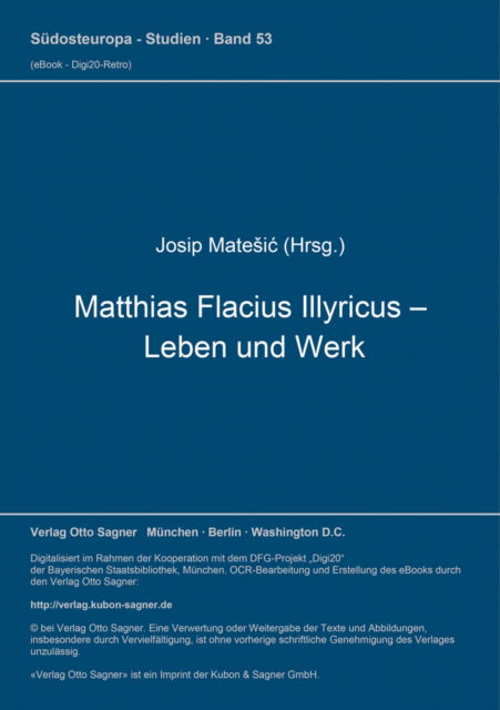 Cover for Matthias Flacius Illyricus - Leben und Werk (Paperback Book) (1993)