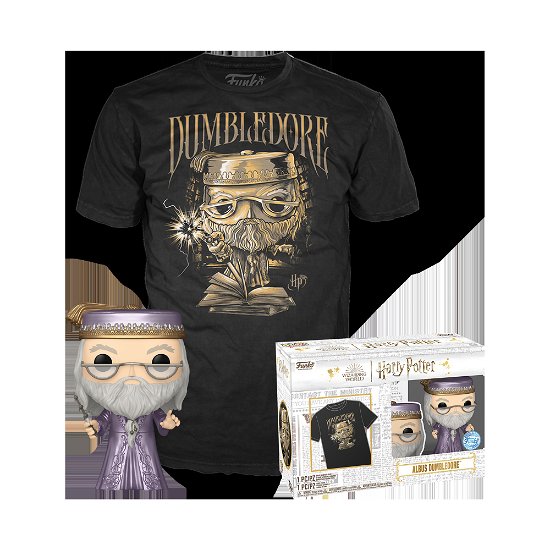Cover for Funko · Funko Pop! &amp; Tee (adult): Harry Potter - Dumbledore With Wand (metallic) (special Edition)vinyl Figu (N/A)