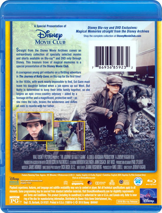 Cover for Journey of Natty Gann (Blu-ray) (2024)