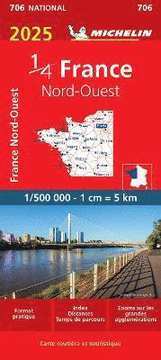 Cover for Michelin · Michelin National Maps: France Northwest 2025 (Hardcover Book) (2024)