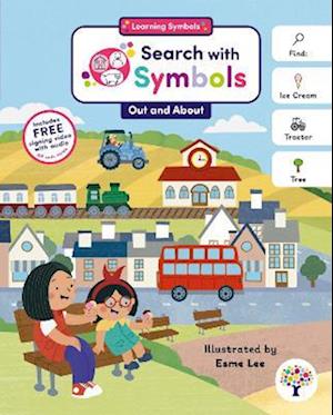 Cover for Every Cherry Publishing · Out and About: Search with Symbols - Search with Symbols (Board book) (2025)