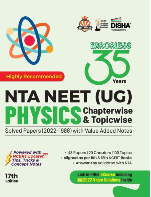 Cover for Disha Experts · 35 Years NTA NEET (UG) PHYSICS Chapterwise &amp; Topicwise Solved Papers (2022 - 1988) with Value Added Notes 17th Edition (Paperback Book) (2022)