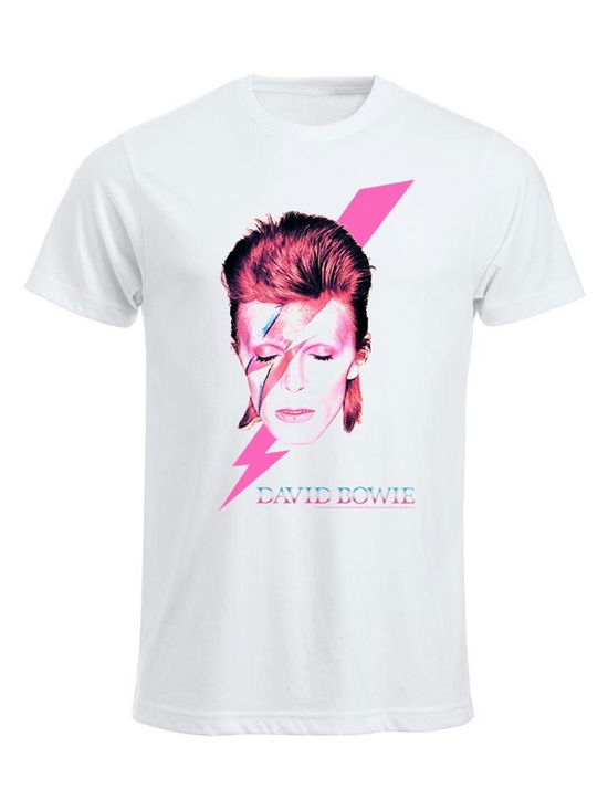 Cover for David Bowie · Aladdin Sane (White) (T-shirt) [size XL] (2025)