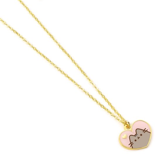 Cover for Pusheen · Pusheen The Cat Pink Enamel And Gold Heart Necklace (MERCH) (2024)