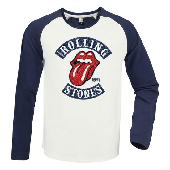 Rolling Stones 1978 Tour Vintage White / Navy Small Baseball Jersey - The Rolling Stones - Gadżety - AMPLIFIED - 5056770006310 - 21 października 2024