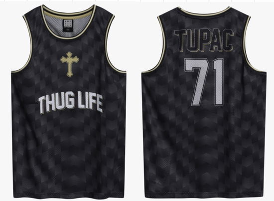 Cover for Tupac · Tupac Thug Life Black Basketball Jersey Large (T-shirt) (2025)