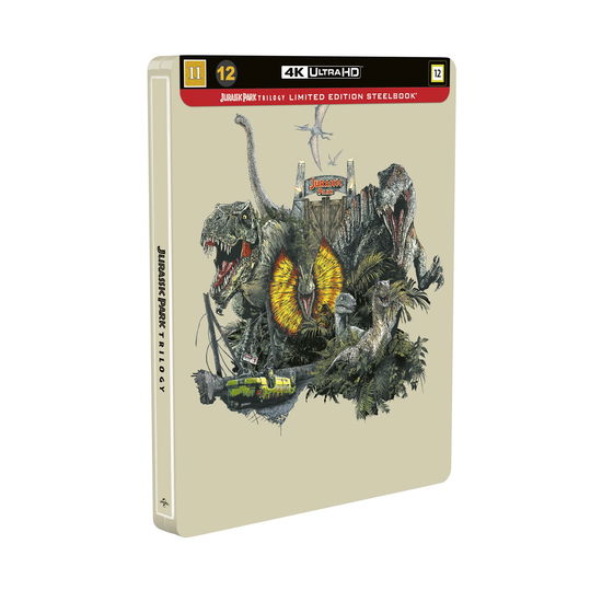 Cover for Jurassic Park Trilogy (3-Disc Steelbook) (4K Ultra HD) [Limited Steelbook edition] (2025)