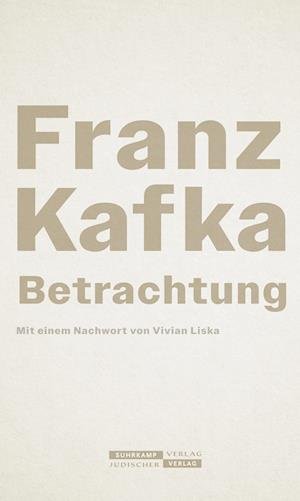 Cover for Franz Kafka · Betrachtung (Bok) (2024)