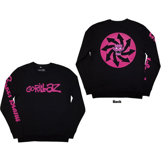 Cover for Gorillaz · Gorillaz Unisex Sweatshirt: Craker Island Pazuzu Spiral (Back &amp; Sleeve Print) (CLOTHES) [size S]