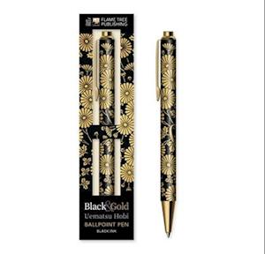 Cover for Flame Tree Studio · Uematsu Hobi: Black &amp; Gold Chrysanthemums Boxed Decorative Ballpoint Pen (MERCH) (2025)
