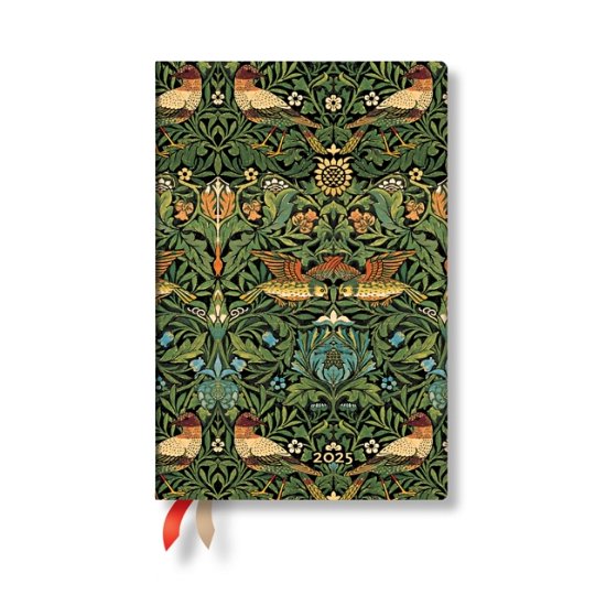 Cover for Paperblanks · Morris Birds (William Morris) Mini 12-month Horizontal Softcover Flexi Dayplanner 2025 (Elastic Band Closure) (Taschenbuch) (2024)