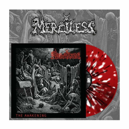 Cover for Merciless · The Awakening (Reprint) (Red / White / Black Splatter) (LP) (2024)