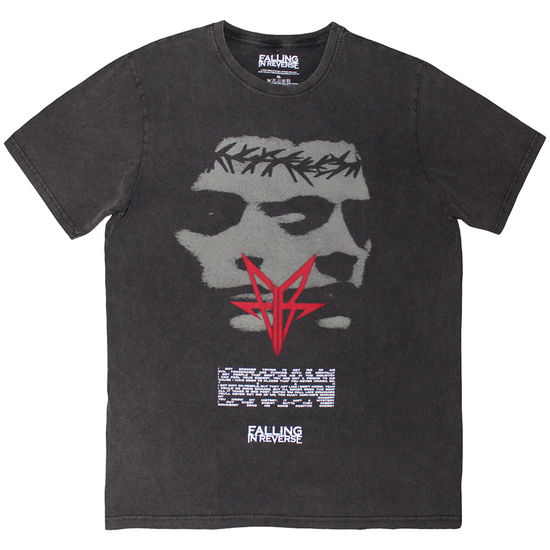 Cover for Falling In Reverse · Falling In Reverse Unisex Stone Wash T-Shirt: Blur (Charcoal Grey) (T-shirt) [size M]