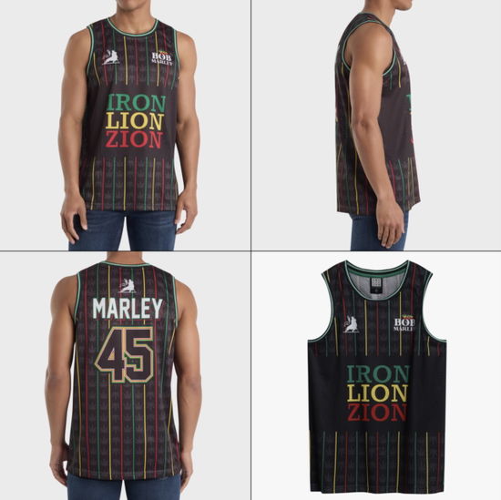 Cover for Bob Marley · Bob Marley Iron Lion Zion Black Basketball Jersey X- Small (T-shirt) (2025)