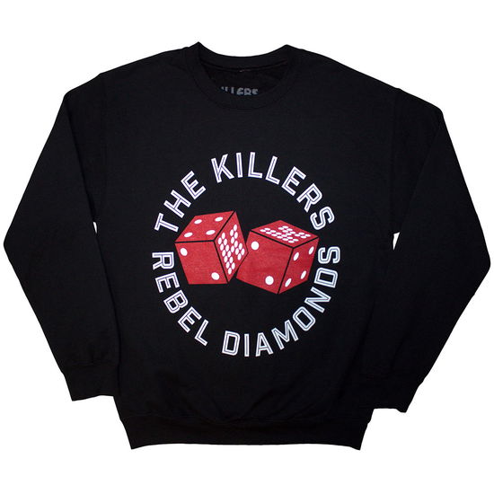 Cover for Killers - The · The Killers Unisex Sweatshirt: Tour '24 Rebel Diamonds Dice (Black) (Ex-Tour) (CLOTHES) [size S]