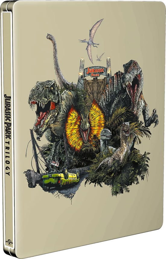 Cover for Jurassic Park Trilogy · Jurassic Park Trilogy 4K Uhd Limited Edition Steelbook (4K Ultra HD) [Steelbook edition] (2025)